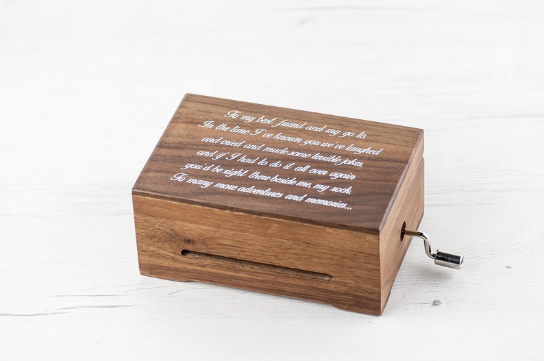 Custom song music box with personalized engraved design Your Etsy