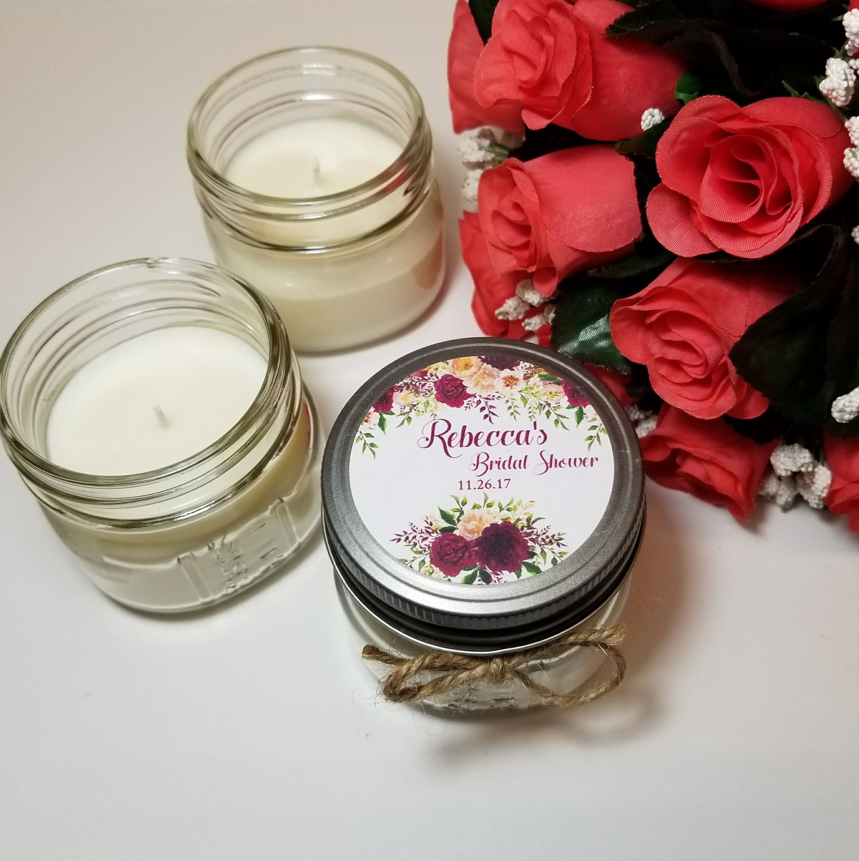 12 4oz Personalized Bridal Shower Candles Bridal Shower 