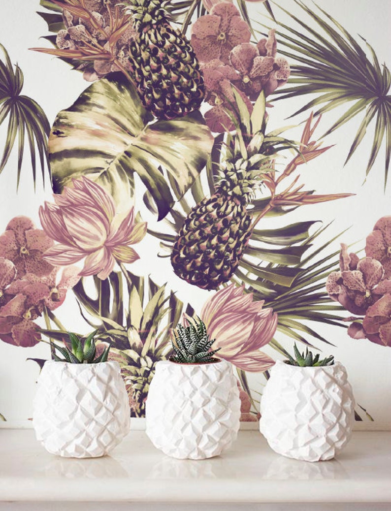 Tropical Wallpaper Removable Wallpaper Selfadhesive Etsy