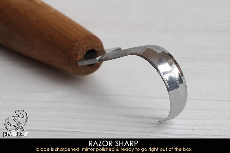 Spoon Carving Knife Deep Cut Bevels Double Sided Sharpening Etsy