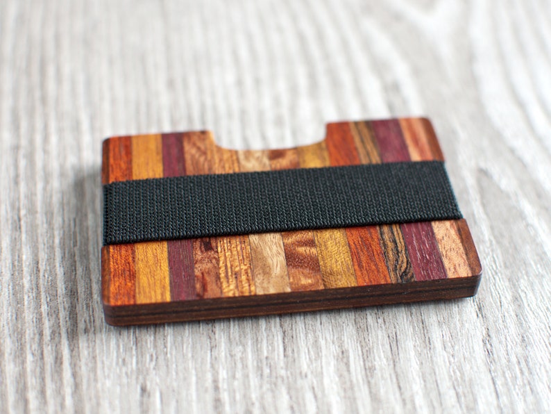 Minimalist Wooden Wallet Credit Card Holder Wood Card Holder Etsy