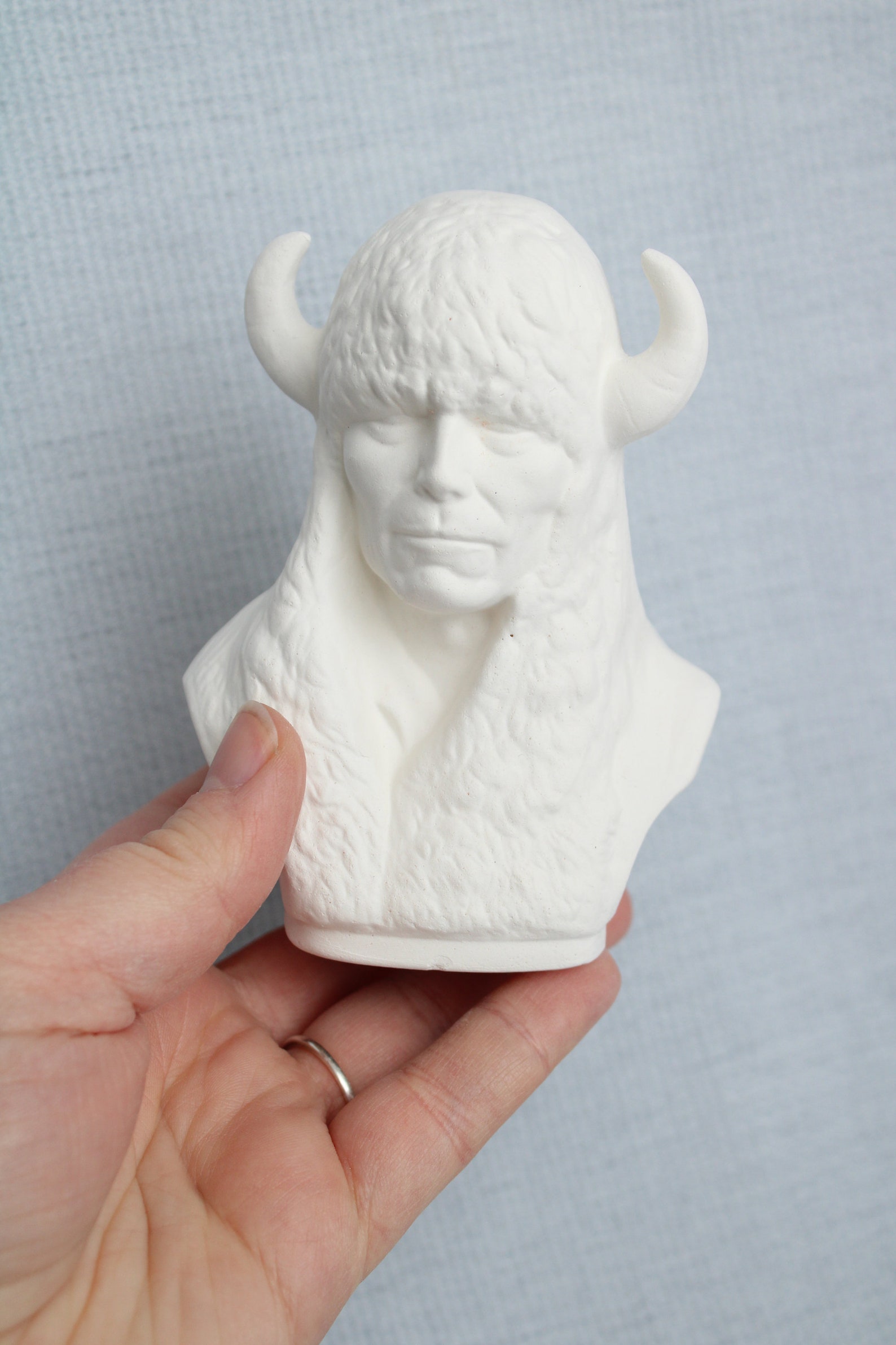 Native american bisque ceramic native american bust buffalo Etsy