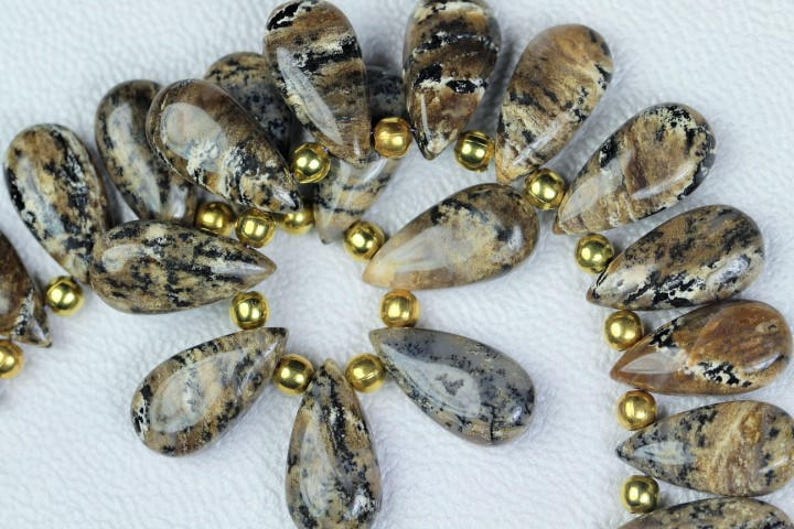 20 piece smooth Agate briolette beads 8 x 17 mm Approx
