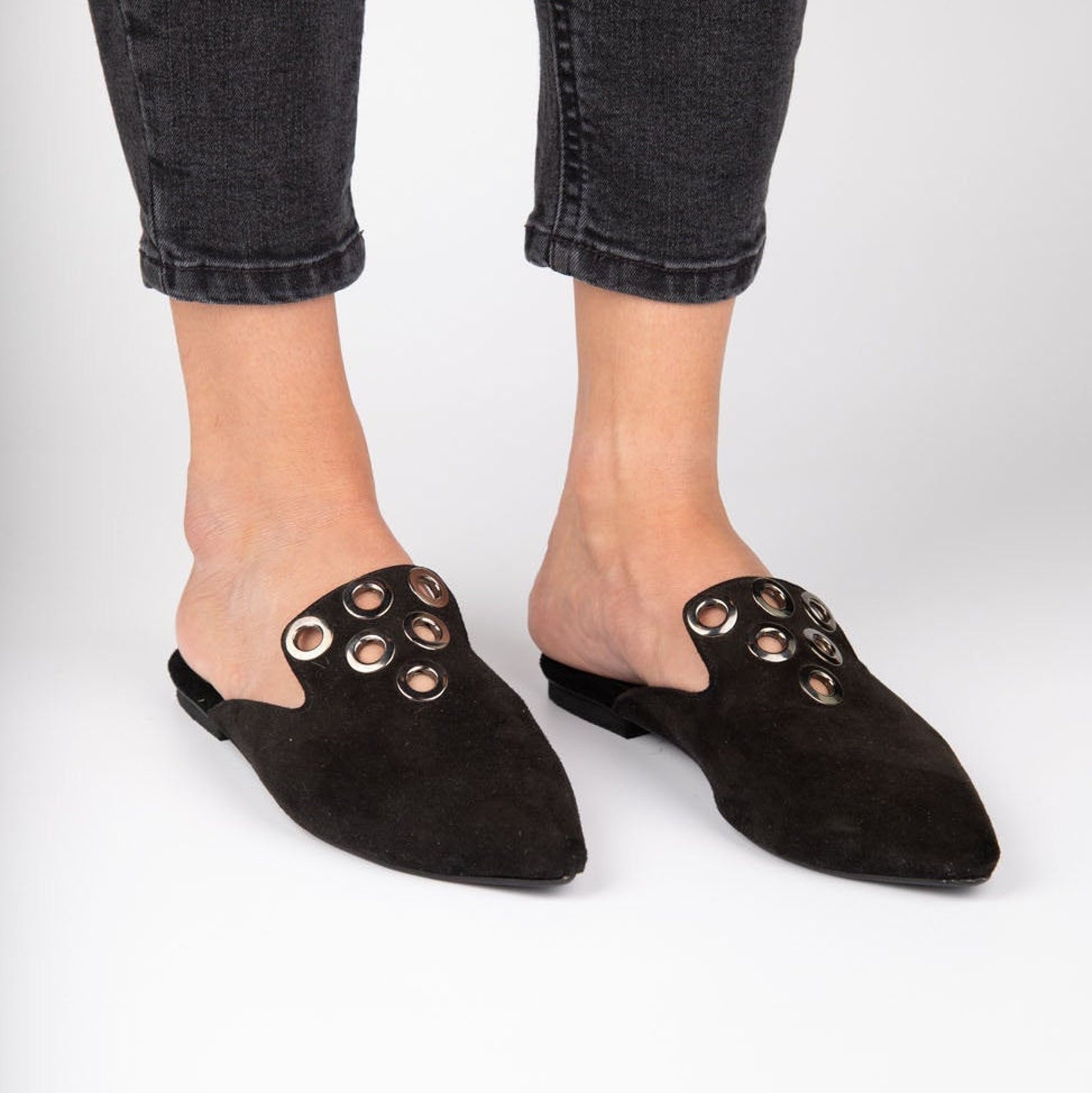 colorful mules shoes