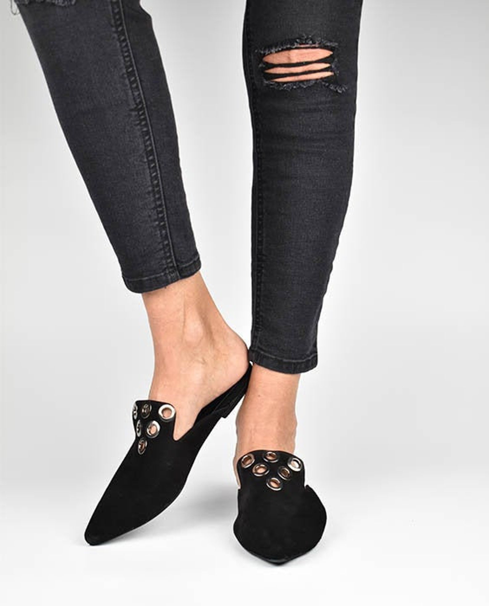colorful mules shoes