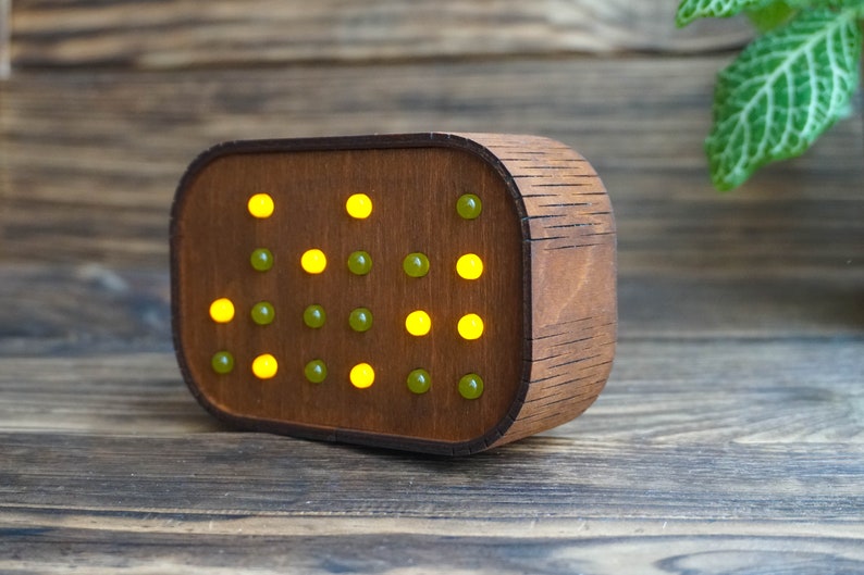 Binary Clock LED Clock Modern Desk Clock USB Clock Etsy