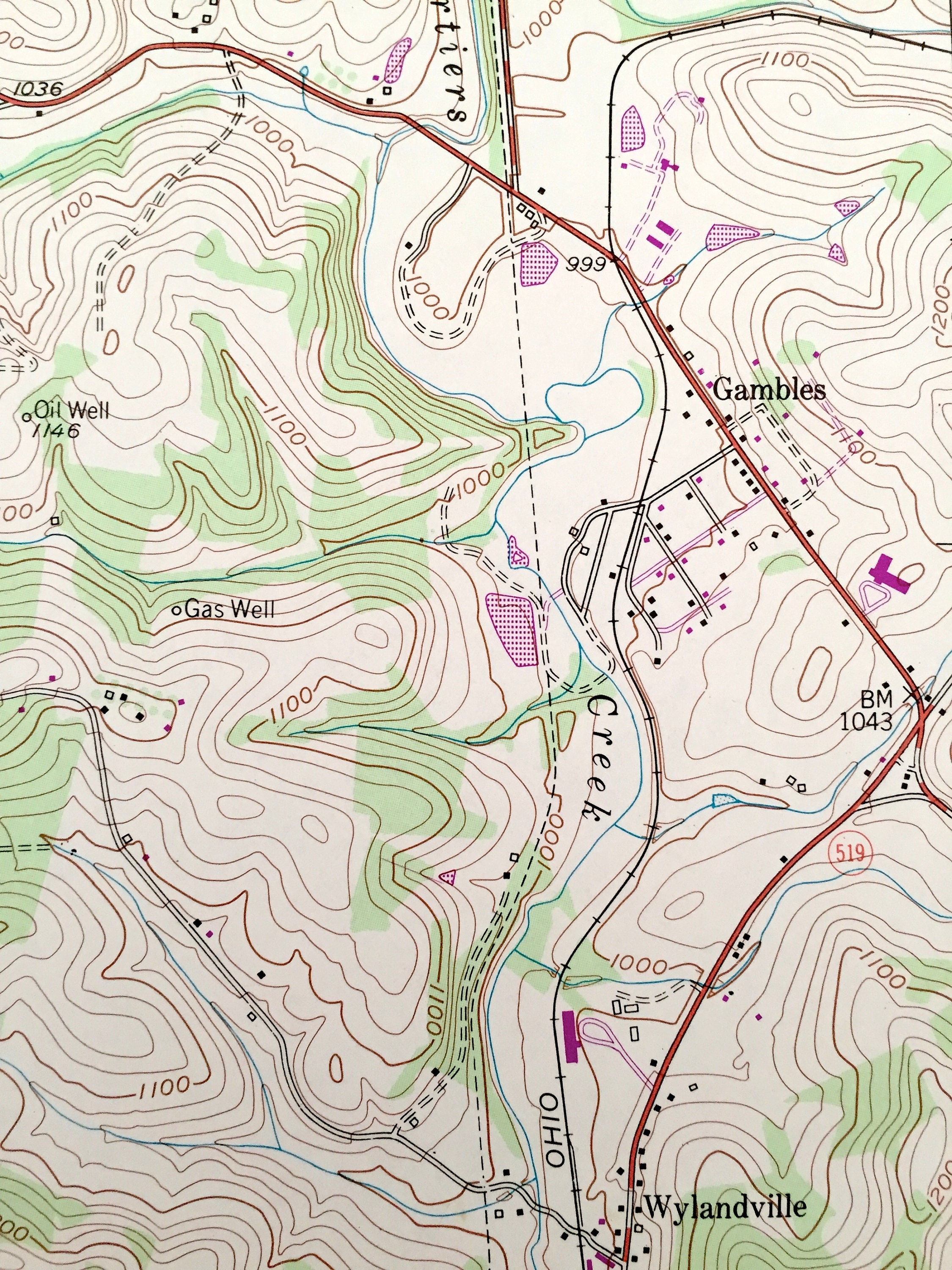 Antique Washington Pennsylvania 1953 US Geological Survey Etsy