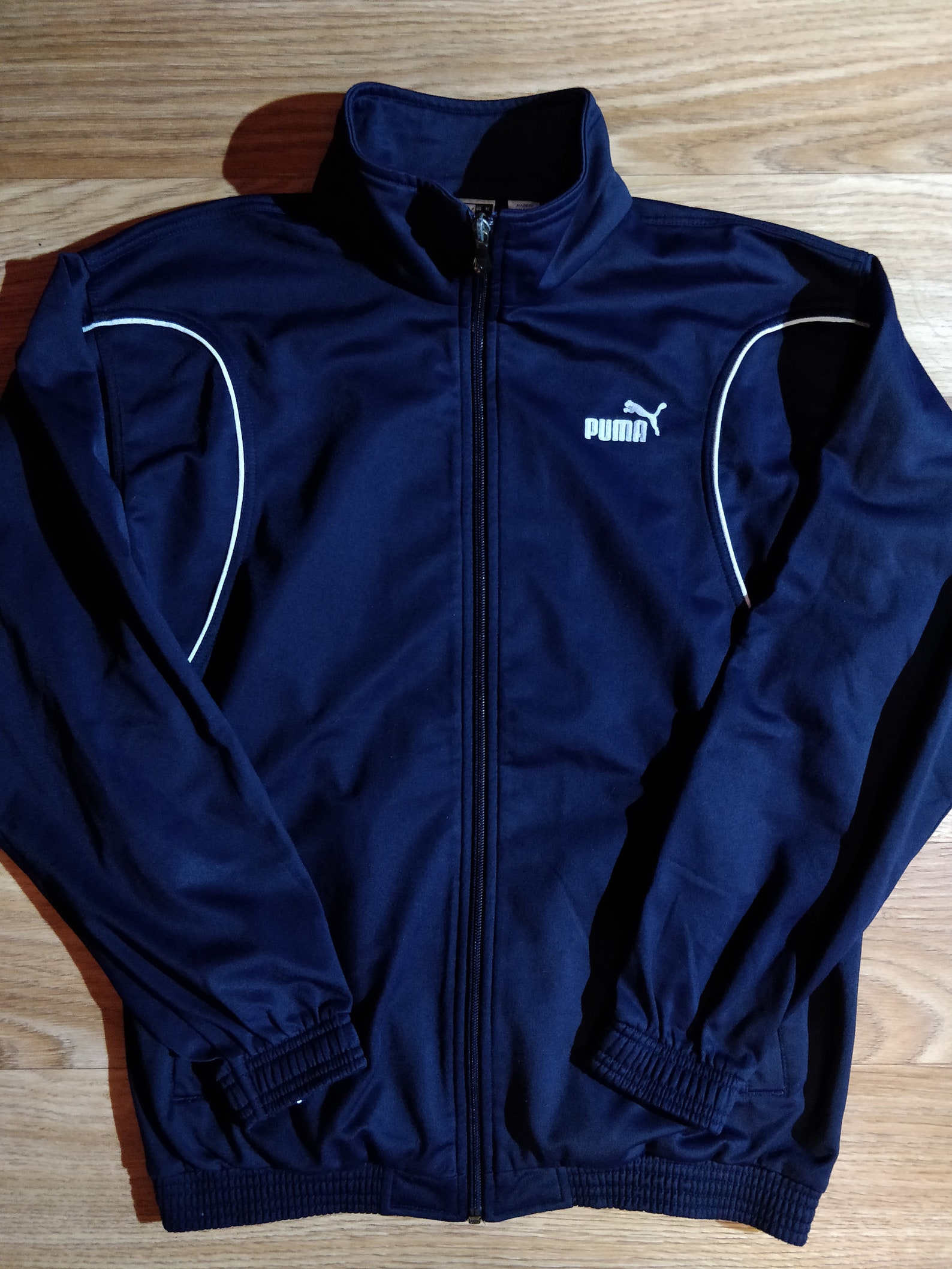 blue and white puma tracksuit