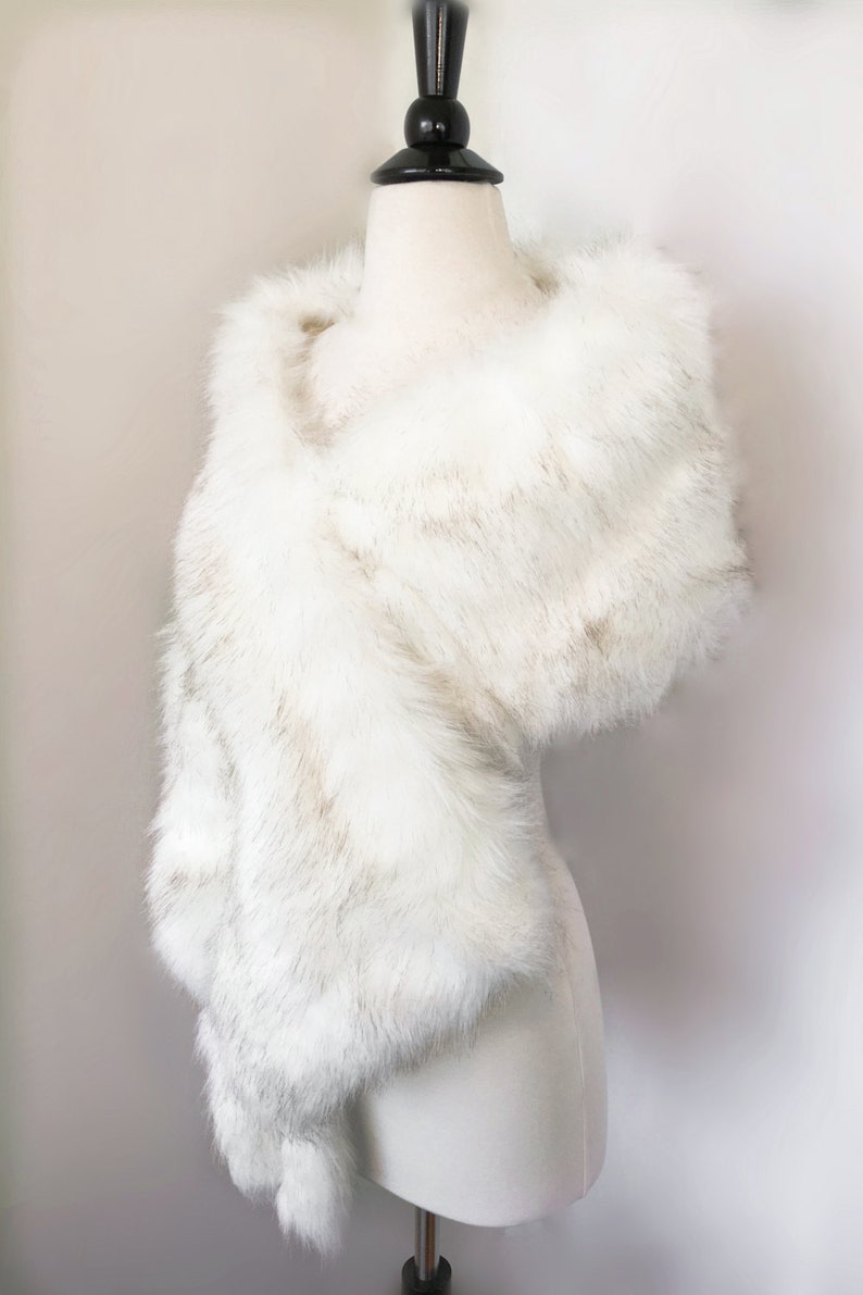 Ivory Faux Fur Bridal Wrap Wedding Fur Shawl Ivory Fur Wrap | Etsy