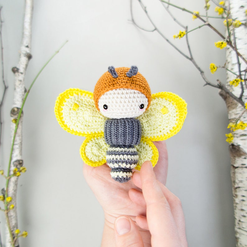 Lalylala Häkelset gelber Schmetterling Zitronenfalter | Etsy