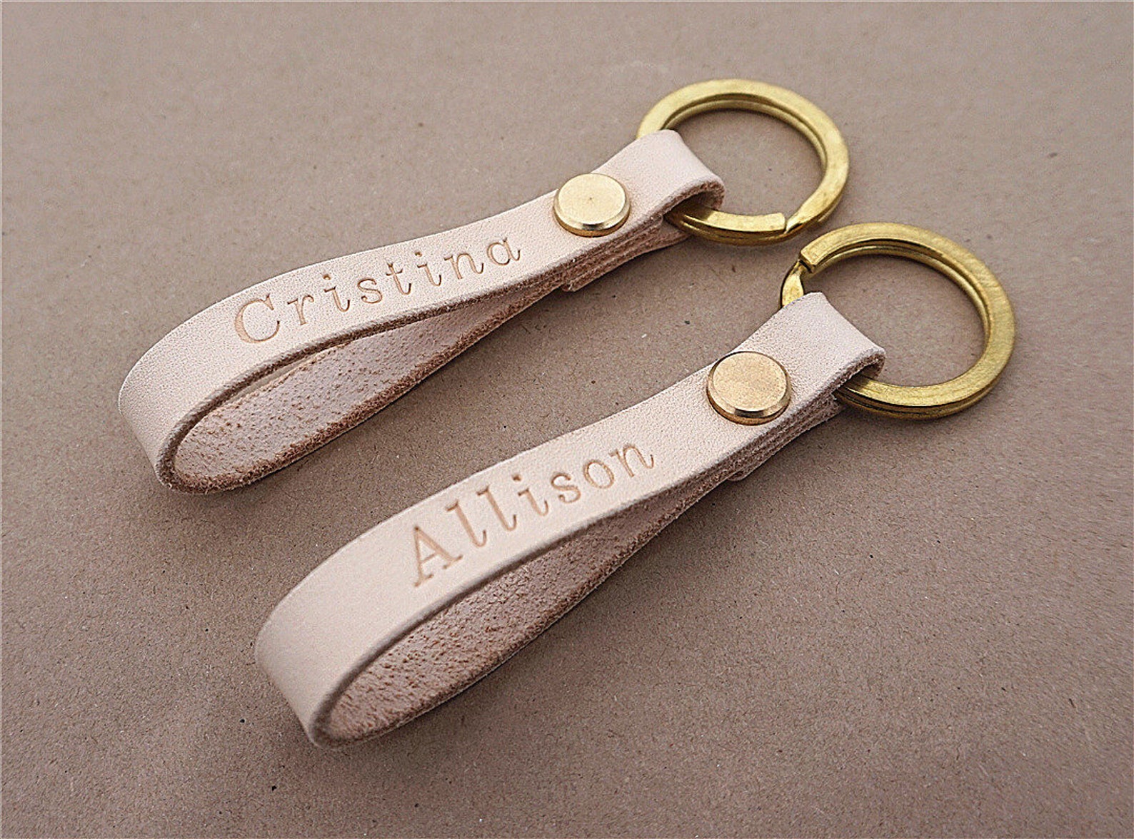 etsy personalized leather keychain