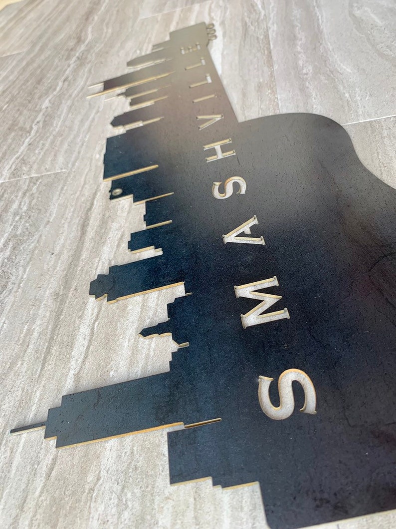 Hockey Fans Hockey Smashville Hockey Decor Smashville Guitar Nashville Skyline Sign Nashville Skyline Nashville Predators