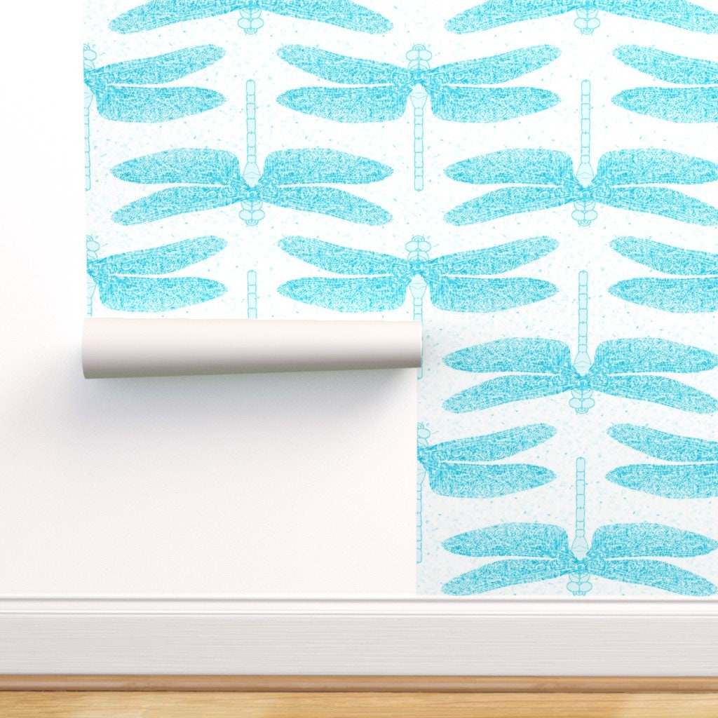 Blue Dragonflies Wallpaper Dragonfly Sky by keweenawchris | Etsy