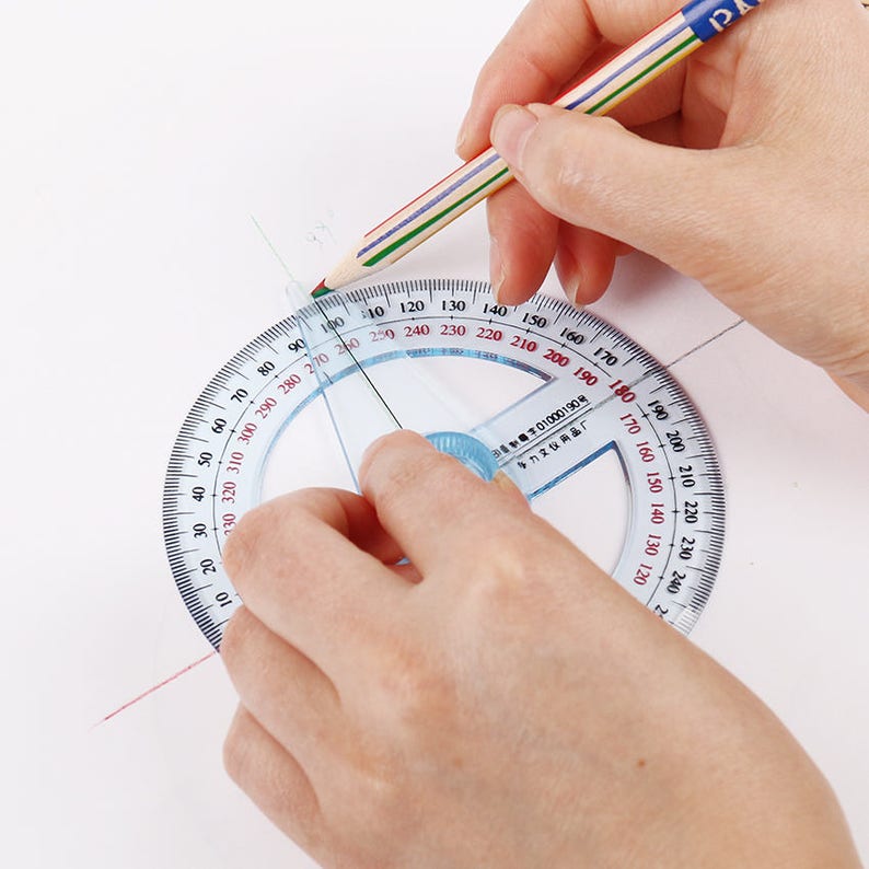 circular protractor 360 degree clear protractor circular etsy