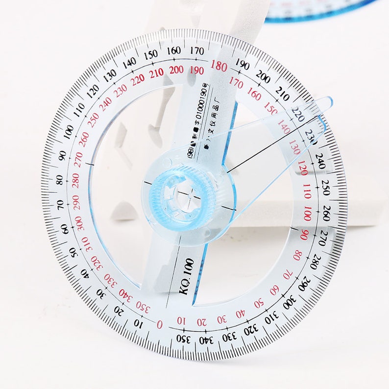 circular protractor 360 degree clear protractor circular etsy