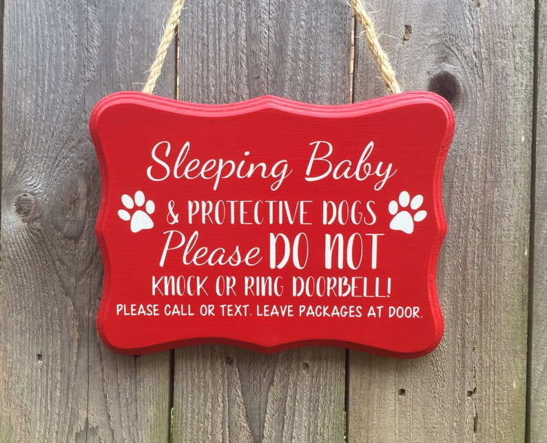 Baby Sleeping Sign Do Not Knock Sign Do Not Disturb Sign | Etsy
