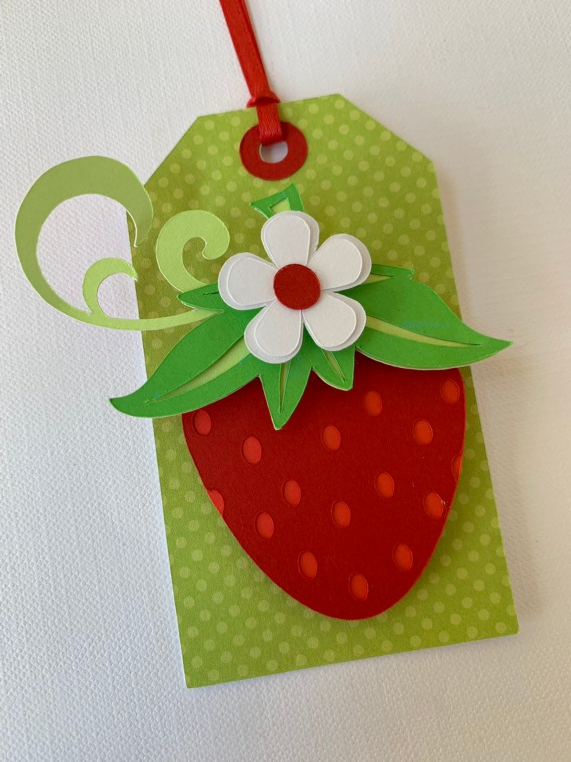 Strawberry favor tags/gift tags | Etsy