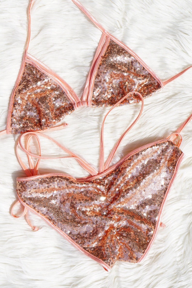 rose gold bikini set