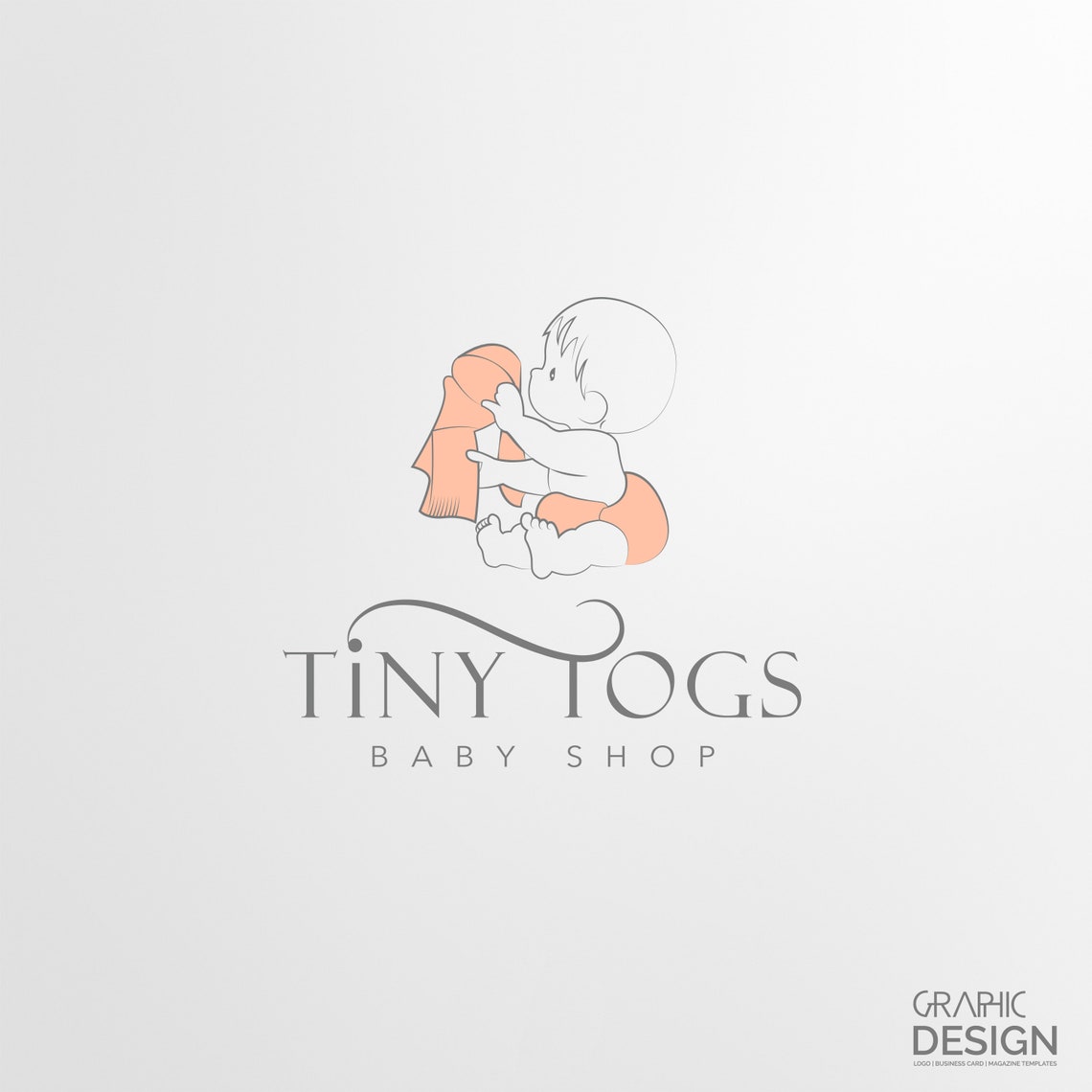 Baby Shop Modern Logo boutique Clothes for Kid Children Etsy