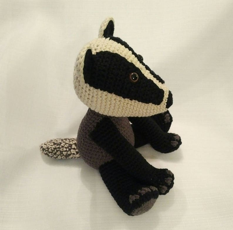 PDF Badger Crochet Pattern Barrold the Badger Crochet Etsy