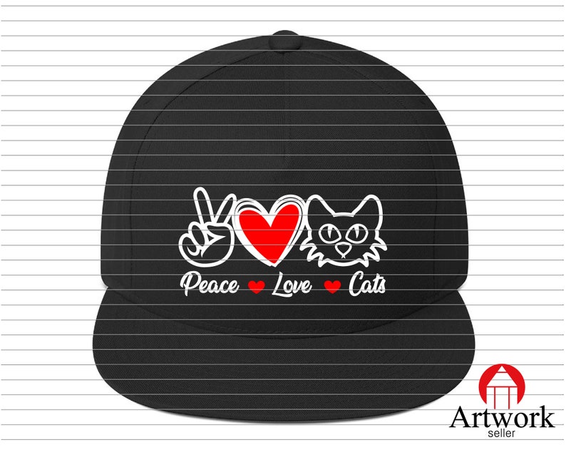 cut dxf png PEACE LOVE CAT cat love cats svg peace love cut file peace svg love svg cat animal Clipart Cut Cutting eps