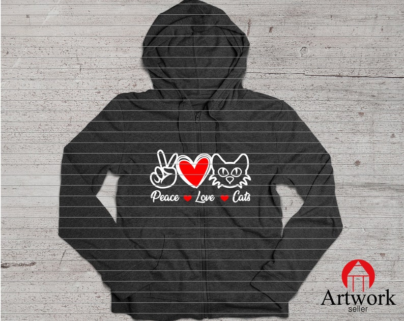 cut dxf png PEACE LOVE CAT cat love cats svg peace love cut file peace svg love svg cat animal Clipart Cut Cutting eps