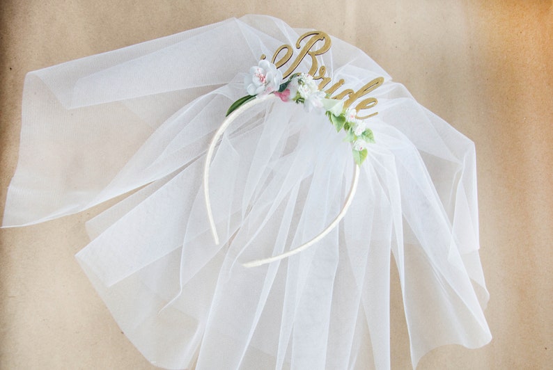 Bride Party headband Hen Party Crown Headband Veil headband Etsy