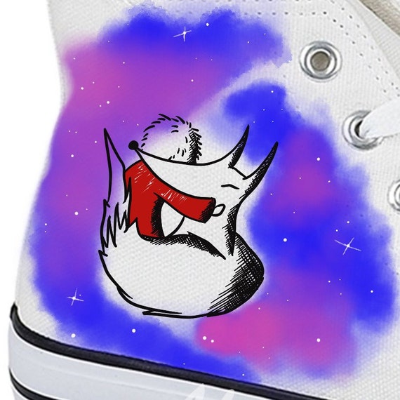 The Little Prince and the Fox Galaxy Hand Painted Personalised Unisex Shoes