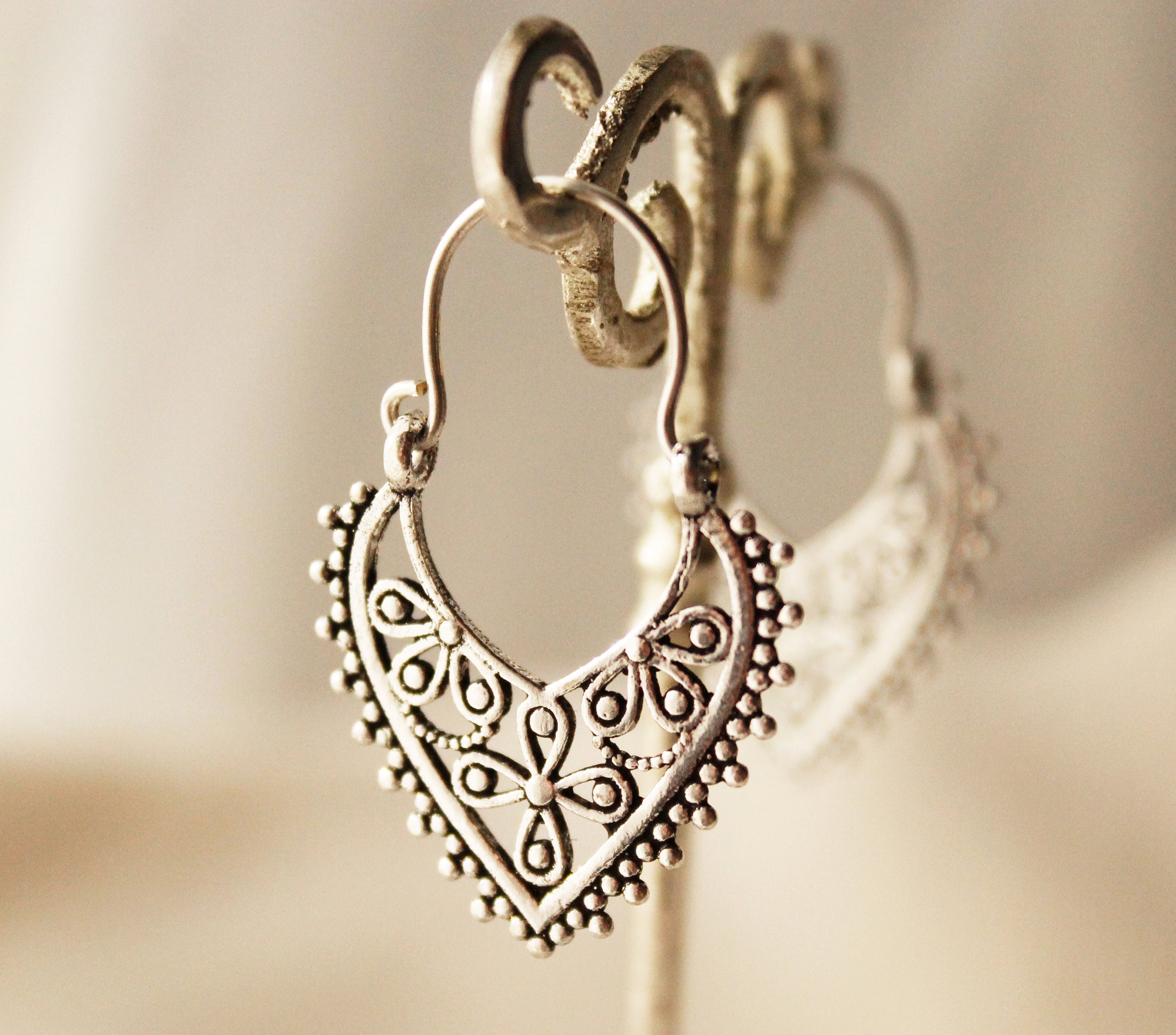 Boho earrings Bohemian earrings small silver earrings gypsy | Etsy