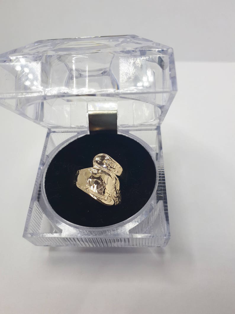 Gold Spoon Ring Solid Gold Spoon Ring Spoon Rings Gold Etsy