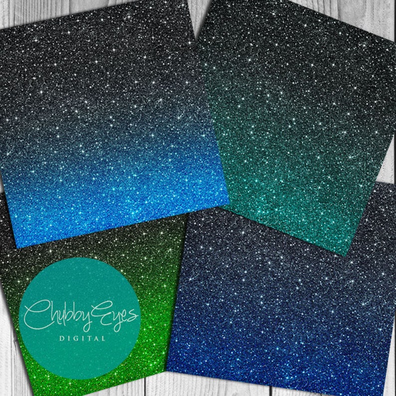 Download Black Mix Ombre Glitter Digital Papers Colorful Color | Etsy