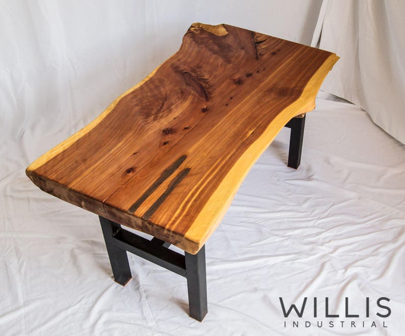 Cedar Live Edge Slab Table 42 x 22 x 3 with Etsy