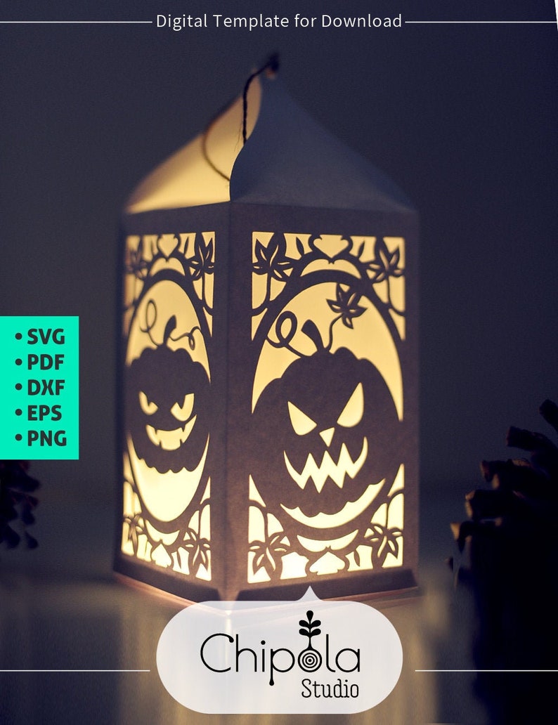 Halloween Lantern SVG cut files 3D cutting file Pumpkin Etsy