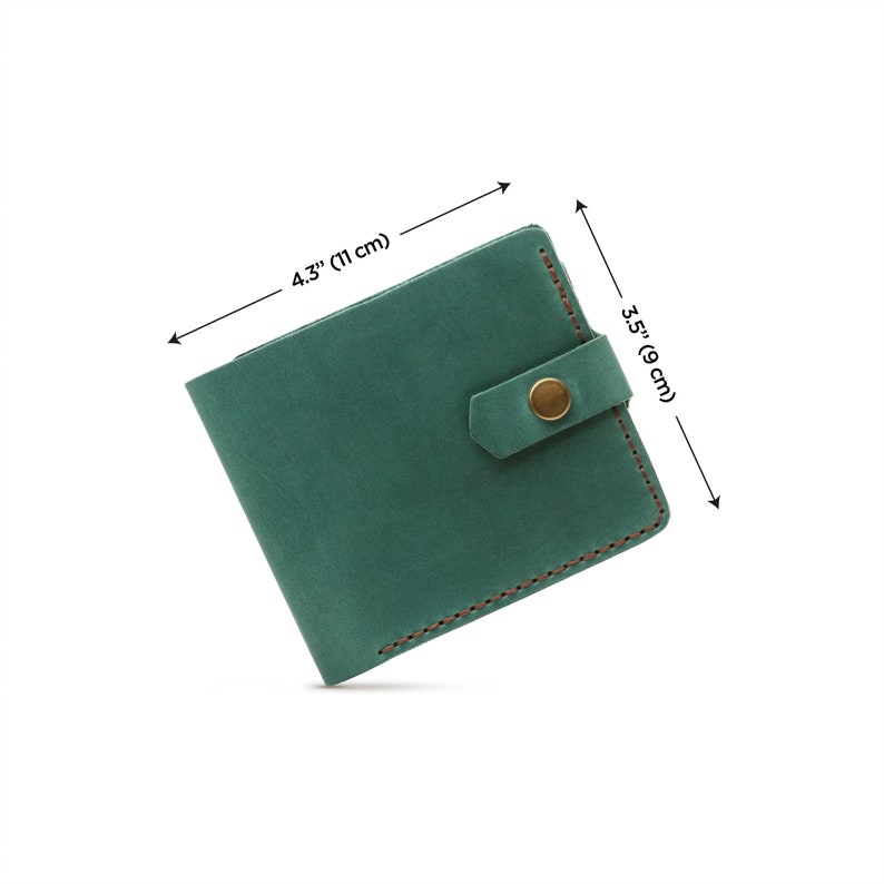 Dark Green Leather women's mini wallet Coins Wallet Etsy