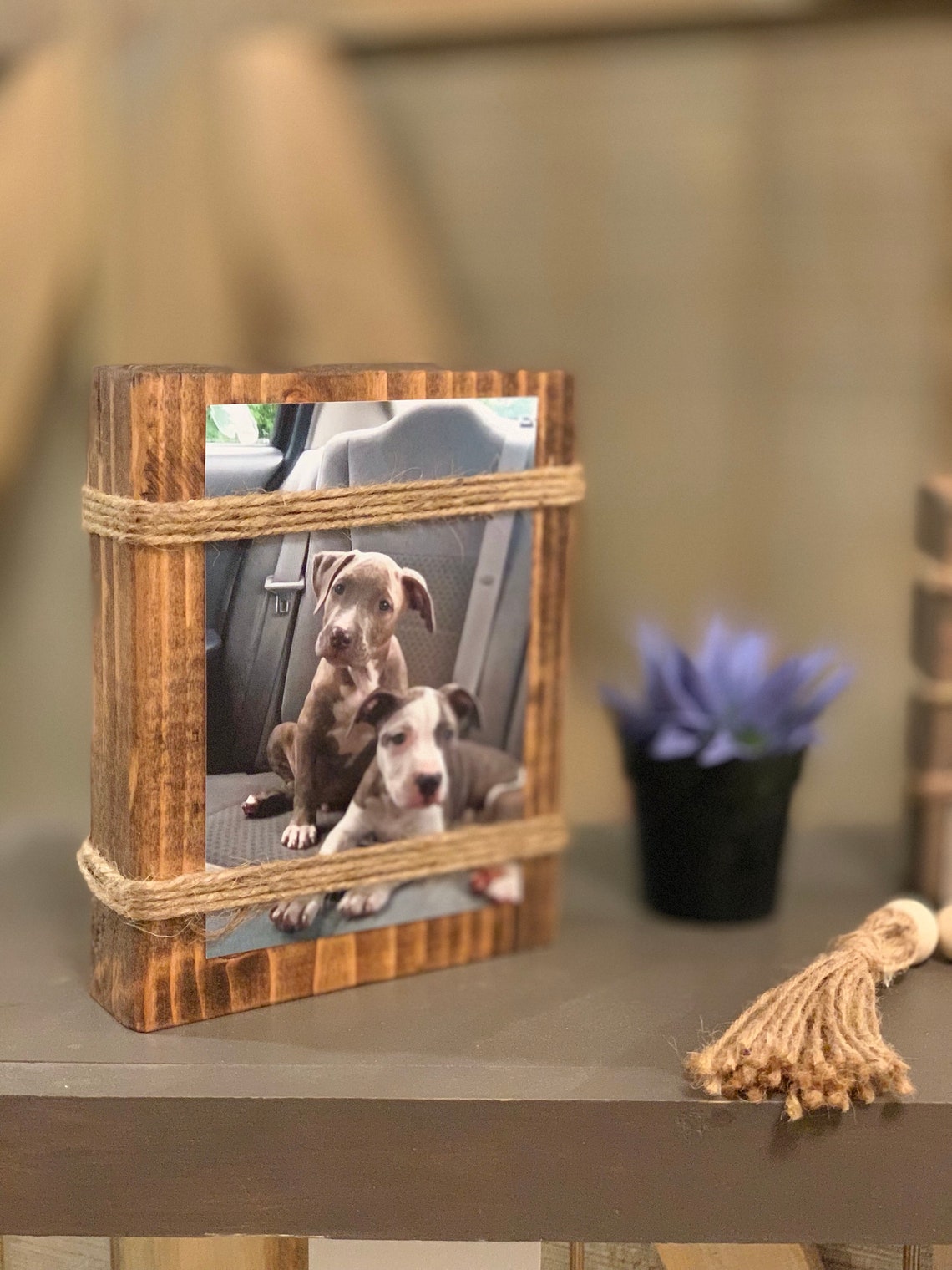Wooden Frame Wooden Photo Block Wooden Photo Stand Family Etsy