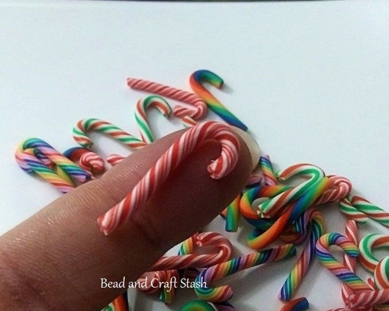 Fake Candy Fake Candy Canes 20mm Faux Christmas Candy Canes