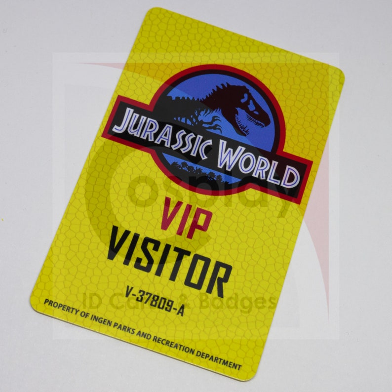 Jurassic World ID Badge Park Ranger Badge Security Badge | Etsy