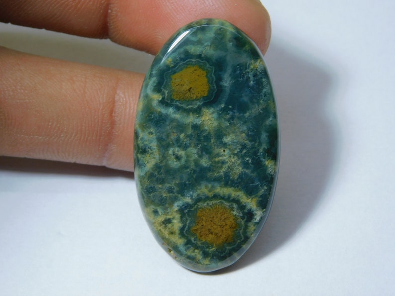 Natural Ocean Jasper Cabochon Top Quality Hand Polish Loose stone Semi Precious Jewellery making Ocean Jasper Gemstone 41 Ct 41X23 mm #4430