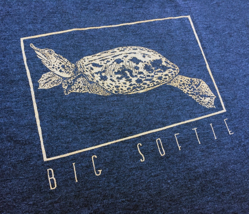 BIG SOFTIE Spiny Softshell TURTLE triblend shirt tank top tee | Etsy