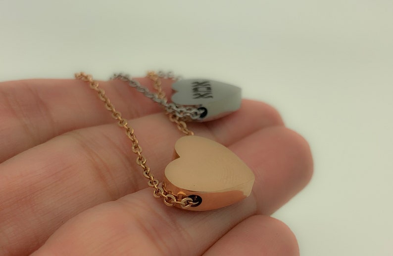 Heart Shaped Pendant Necklace Name Plate Necklace,Engravable Necklace,Birthday Gift,Personalized GiftGift for herbridesmaid Gift,Sale