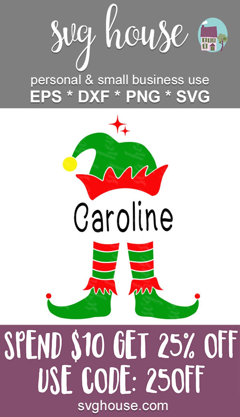 Download Elf Split Monogram Svg Christmas Elf Vector Cut Files For ...