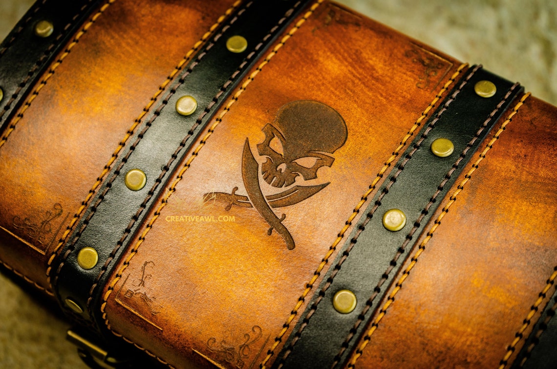 Leather Treasure Chest Pattern Leather Treasure Box Pattern Etsy