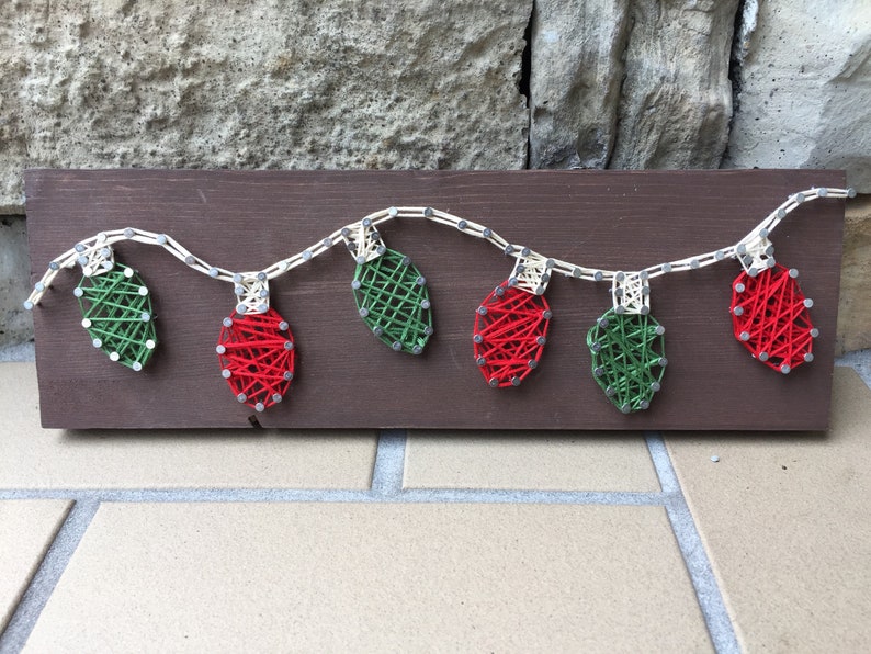 Christmas Lights string art Etsy