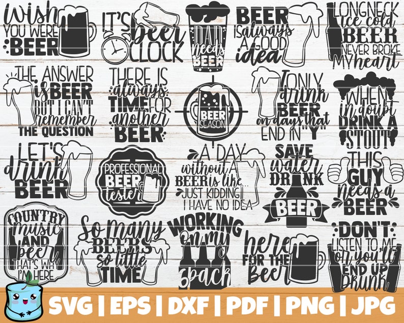 Download Beer Lover SVG Bundle Funny Drinking SVG Cut Files | Etsy