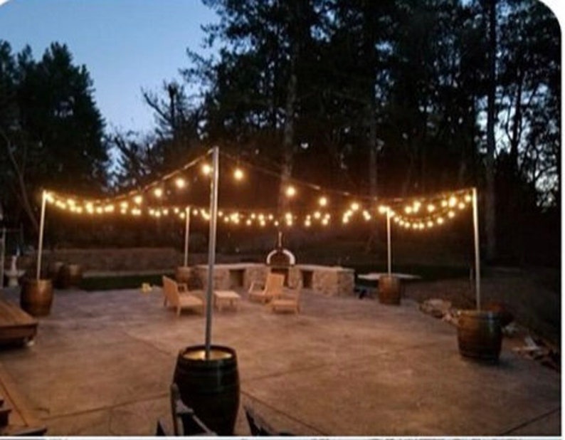 Wine Barrel Pole Lighting Etsy