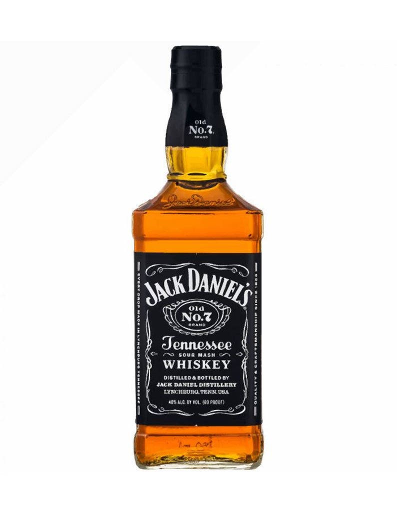 Download Jack Daniels whiskey bottle vector vectorized print ultra ...