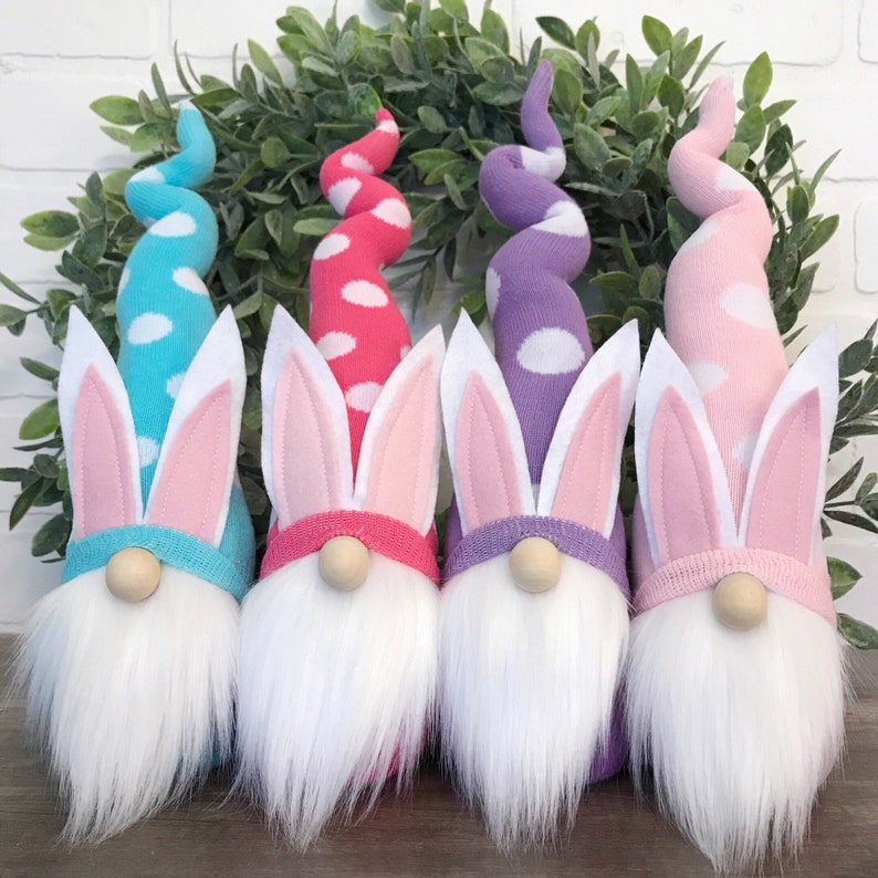 plush gnomes with bunny ears