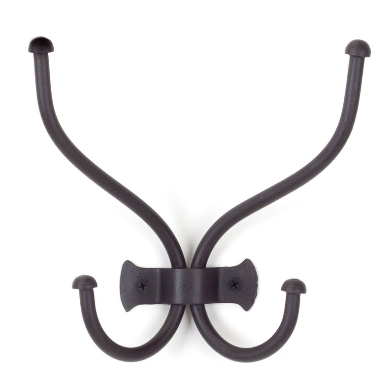 Wrought iron bathroom towel hooks