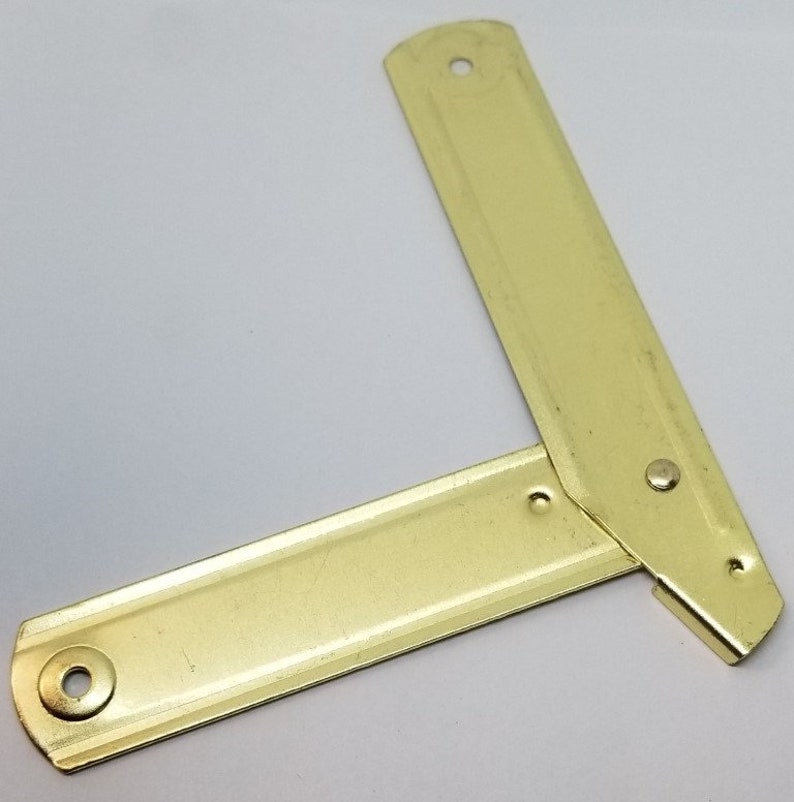 LARGE BRASS Plated Trunk Lid Stay chest steamer antique Etsy