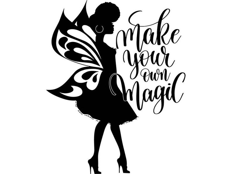 Afro WomanFairy Silhouette Beautiful Glamour Classy Lady | Etsy